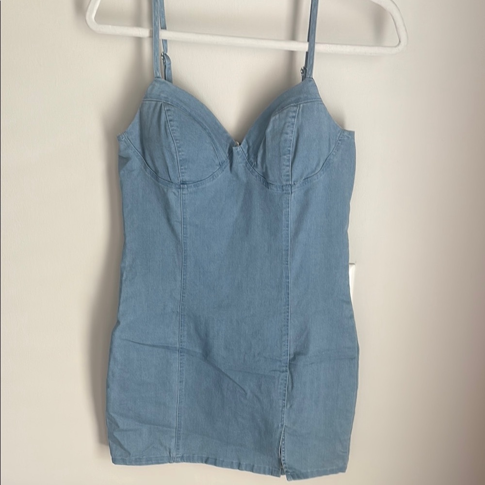 Windsor Blue Bustier Fitted Mini Dress